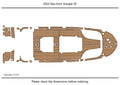 EVA Pads for Sea Hunt 25 Escape (2024) - Cockpit Swim Platform Teak Deck