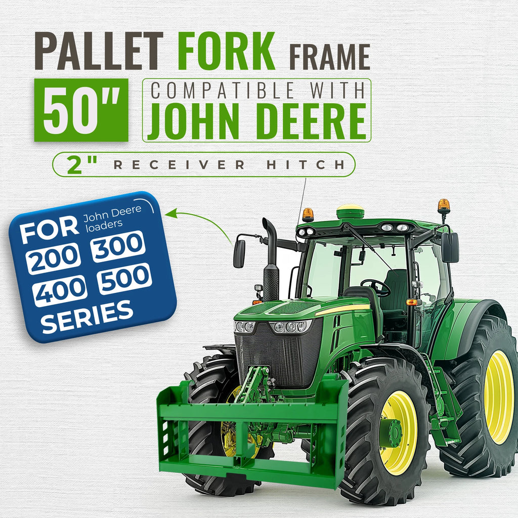 Pallet Fork Frame for John Deere Skid Steer Loader (4000lbs, Quick Tach)