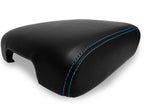 Leather Console Lid Armrest Cover for Infiniti QX60 (2014–2020) Blue Stitch