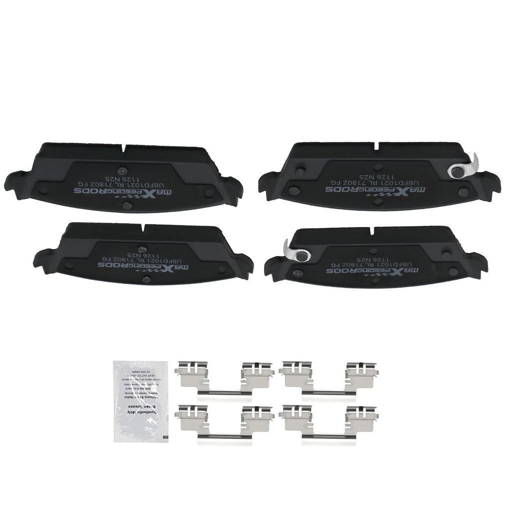 Set of 4 Rear Ceramic Brake Pads for GMC Yukon Cadillac Escalade ESV (2007–2014)