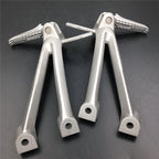 Silver Rear Passenger Foot Pegs Bracket for Suzuki GSX-R600 GSX-R750 (2006–2007)