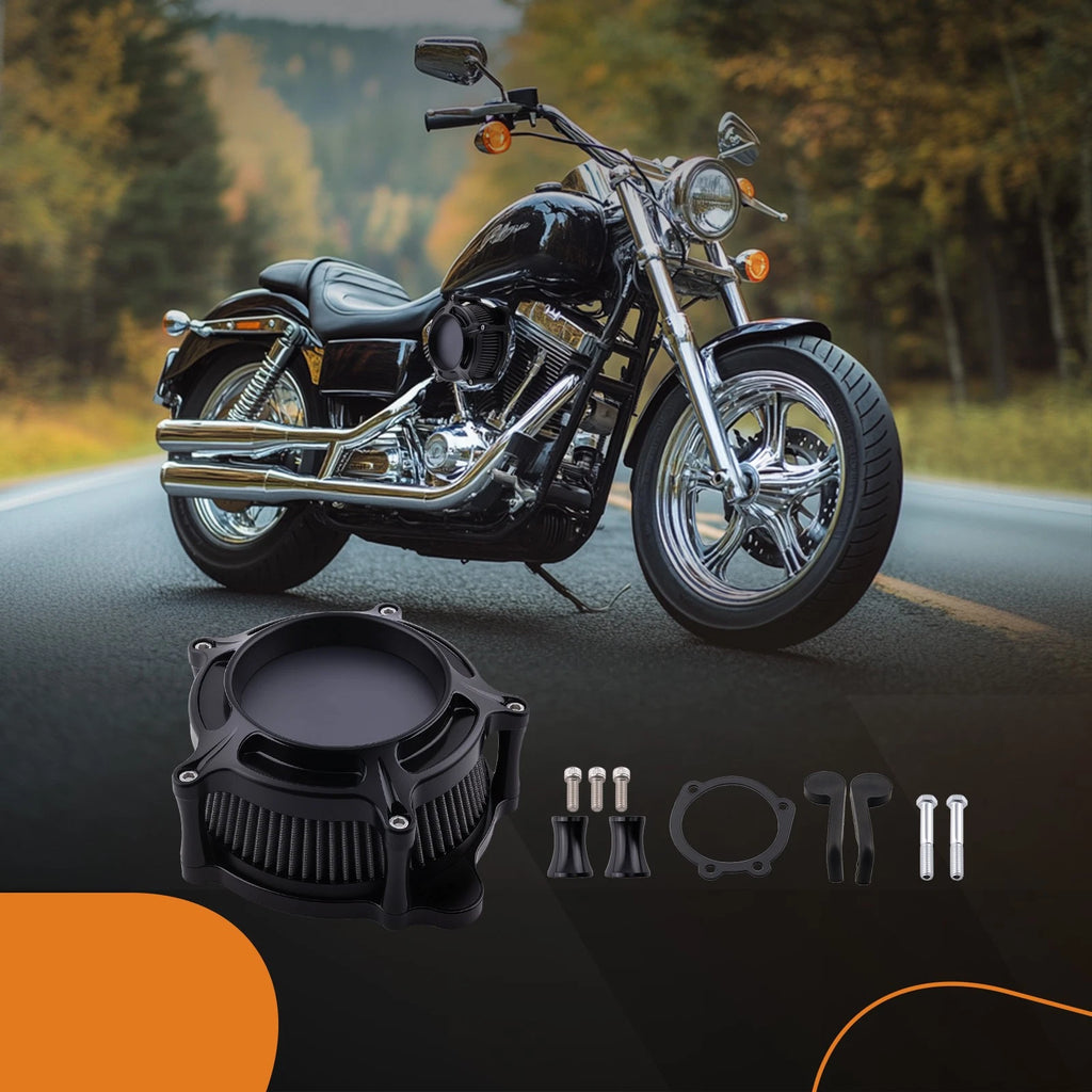 Black Air Cleaner Kit for Harley Touring & Dyna & Softail (2000–2007)