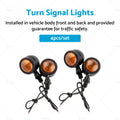 Set of 4 Black Amber Bullet Turn Signal Indicators for Universal Motorcycles