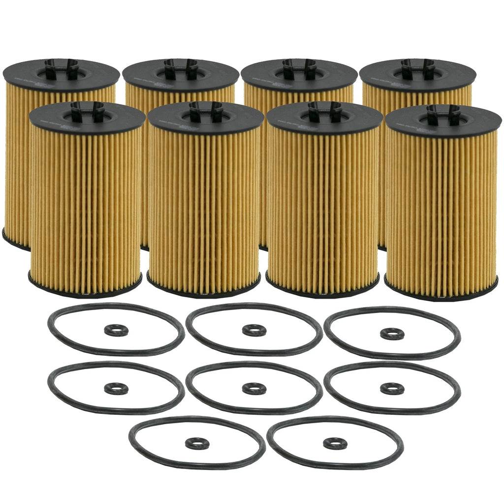 Set of 8 Engine Oil Filters for Audi Volkswagen 2.0L Turbo Diesel