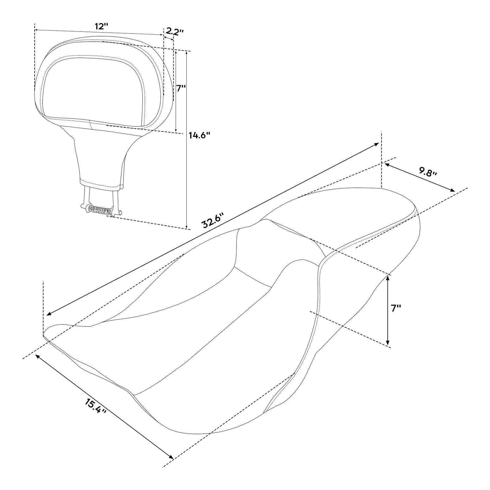 Seat Rider Pad for Harley Electra Road King Glide (2009–2023)