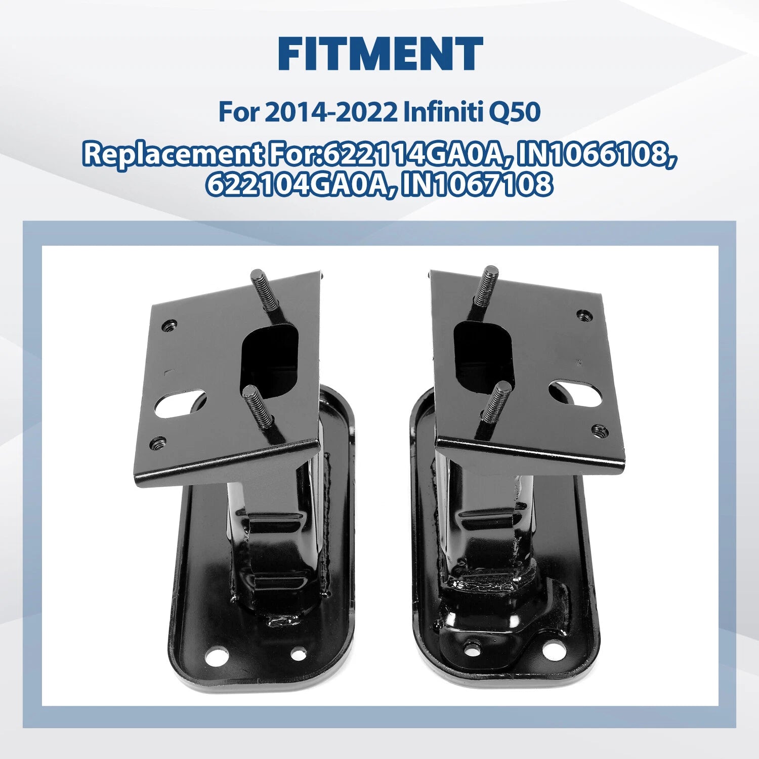 Front Bumper Bracket Reinforcement for Infiniti Q50 (2014–2022) Pair