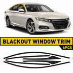 6X Chrome Delete Vinyl Matte Black Window Trim for Honda Accord (2018â2022)