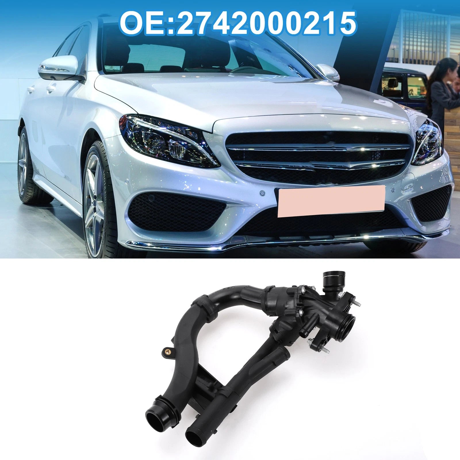 Engine Coolant Thermostat Housing Assembly for Mercedes-Benz C-Class E-Class (2001–2015)