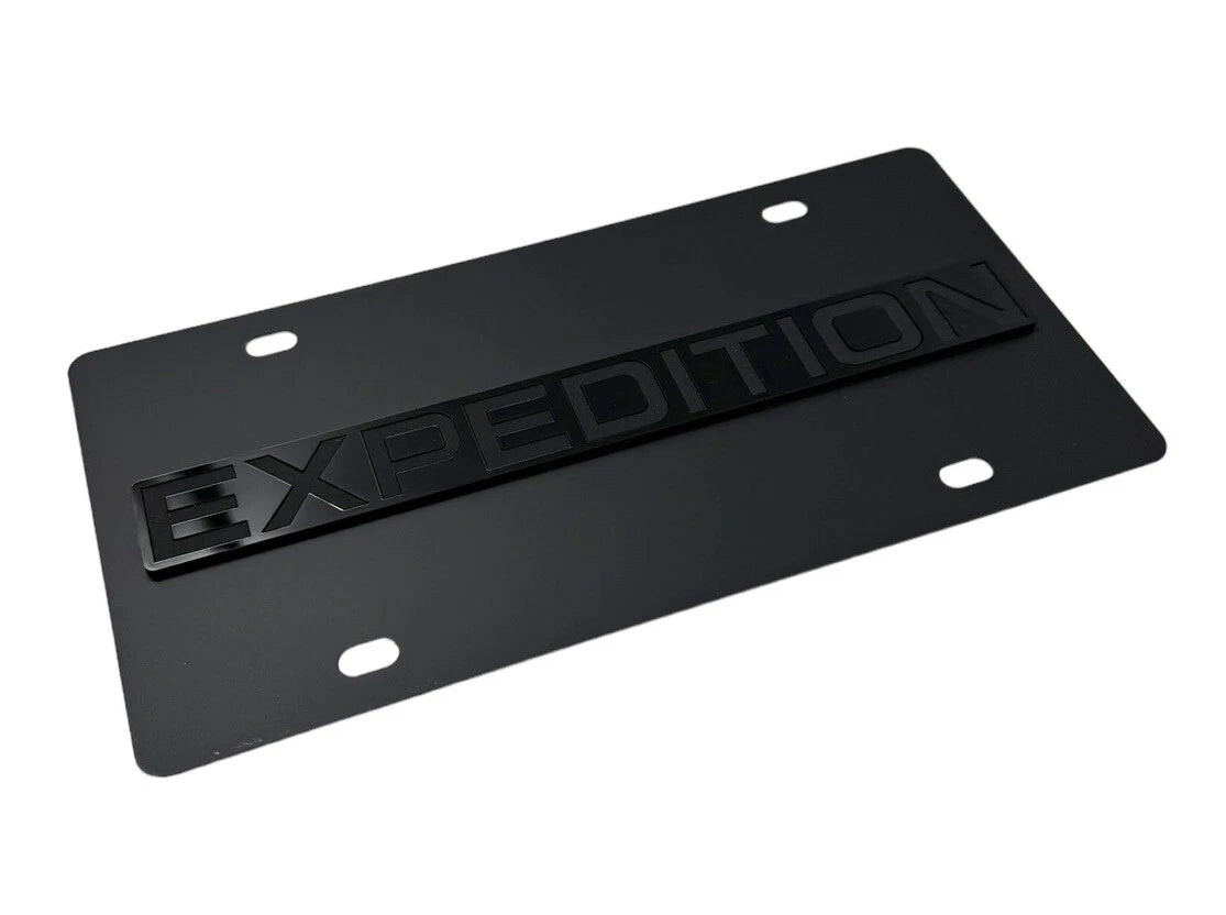 Black License Plate Frame with Ford Emblem for Expedition (2003–2024)