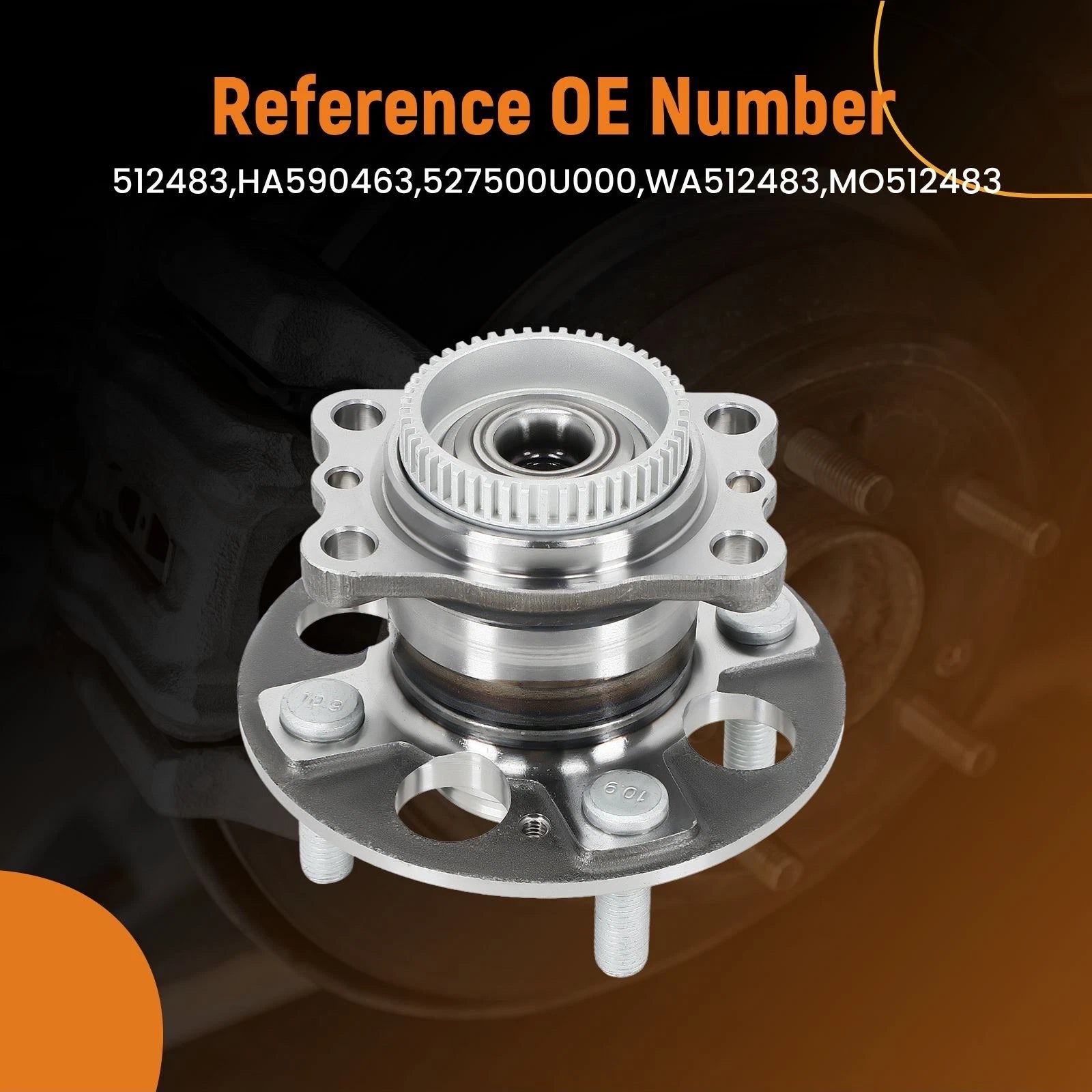 Rear Left Right Wheel Hub for Hyundai Accent/Kia Rio (2012–2017) 527500U000