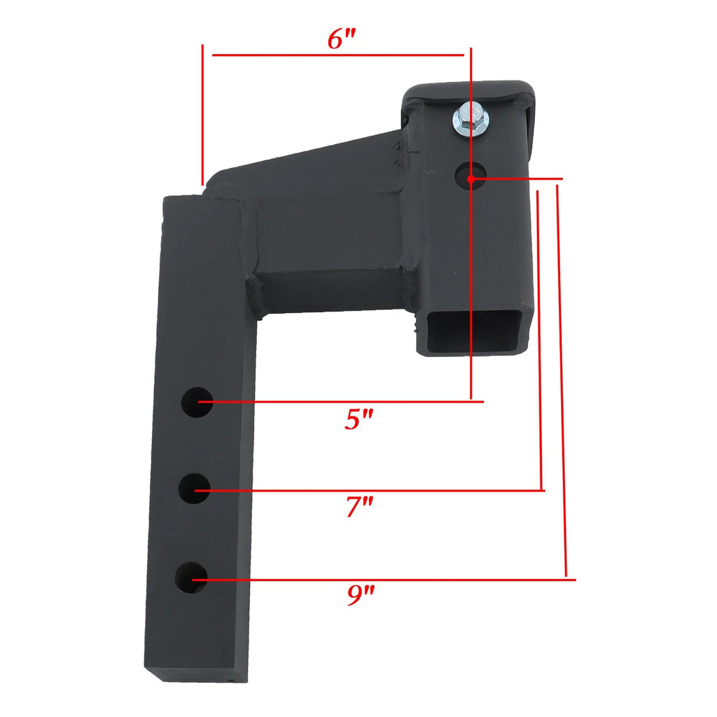 Trailer Hitch Extender for 2 Inch Receiver (6 Inch Rise/Drop)