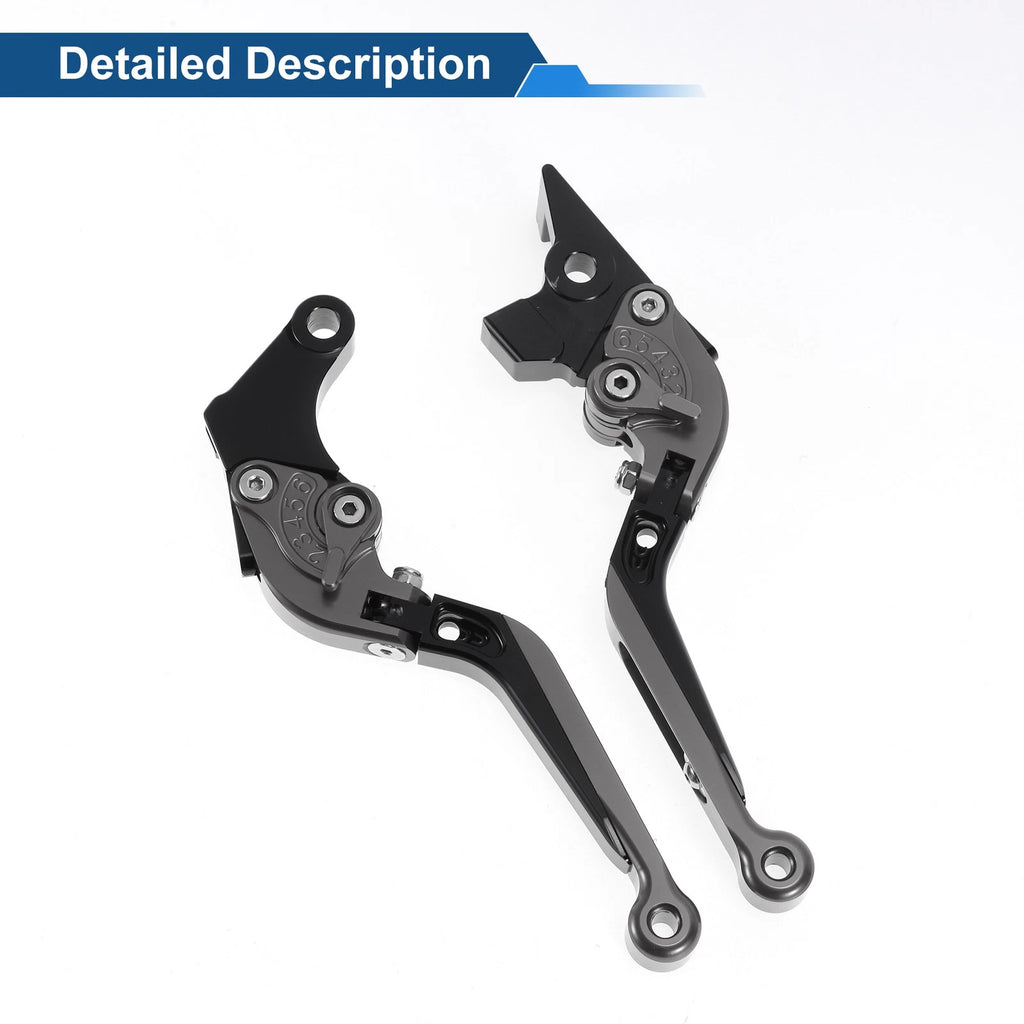 Adjustable Short Brake Clutch Levers for Suzuki GSXR150 (2017–2020) Titanium Black