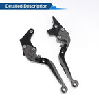 Adjustable Short Brake Clutch Levers for Suzuki GSXR150 (2017–2020) Titanium Black