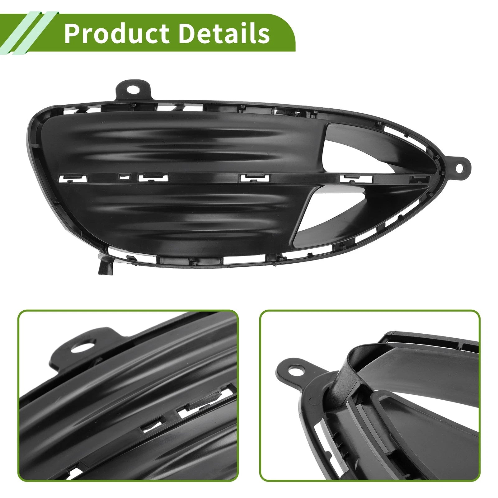 1 Pc Front Left Fog Light Grill for Mercedes Benz E-Class (2009–2016) No. 2128852122 Black