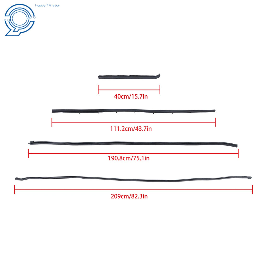 10Pcs Weatherstrip Seal Kit for Ford Mustang (1965–1966)