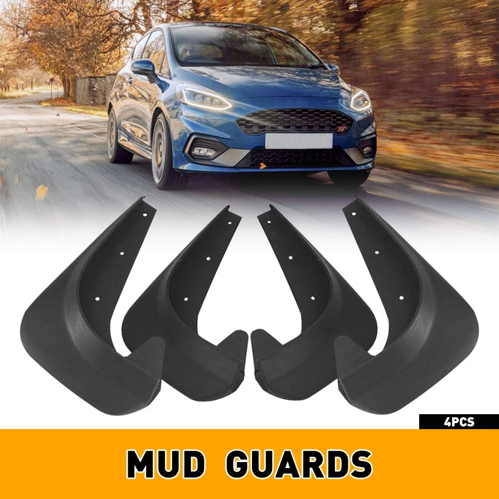 Set of 4 Universal Mud Splash Flaps for Cars - Front/Rear Guards