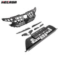 Front Bumper Upper & Lower Grill with Headlight Eyelid for Honda Civic (2022–2023)