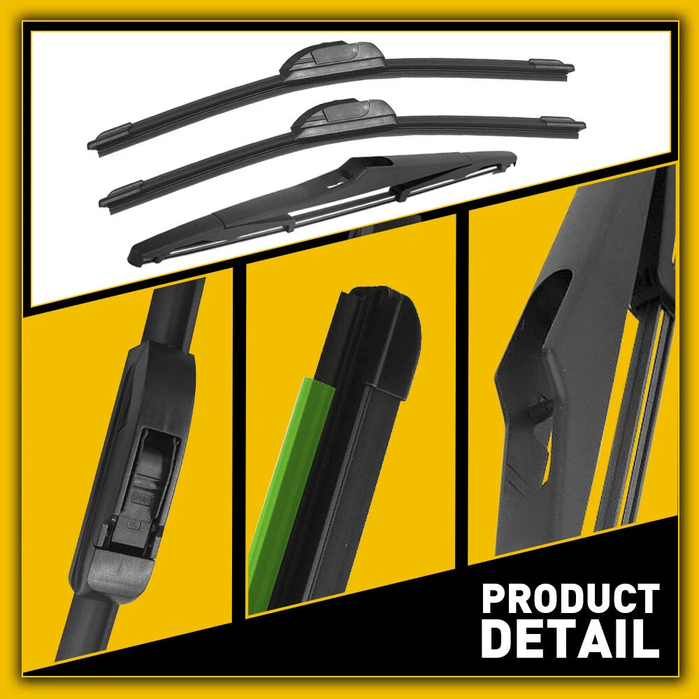 Set of 2 Windshield Wiper Blades for Jeep Wrangler (2000–2022)