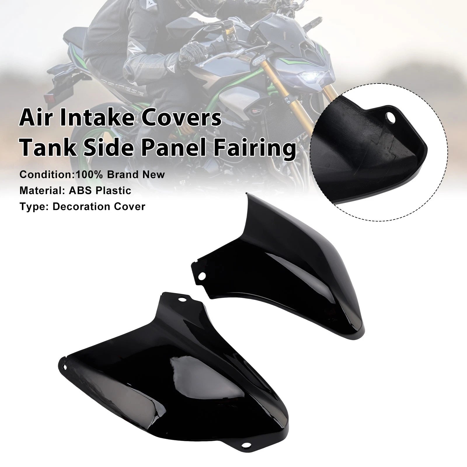 Air Intake Covers for Kawasaki Z900 (2025–2026) Black #10