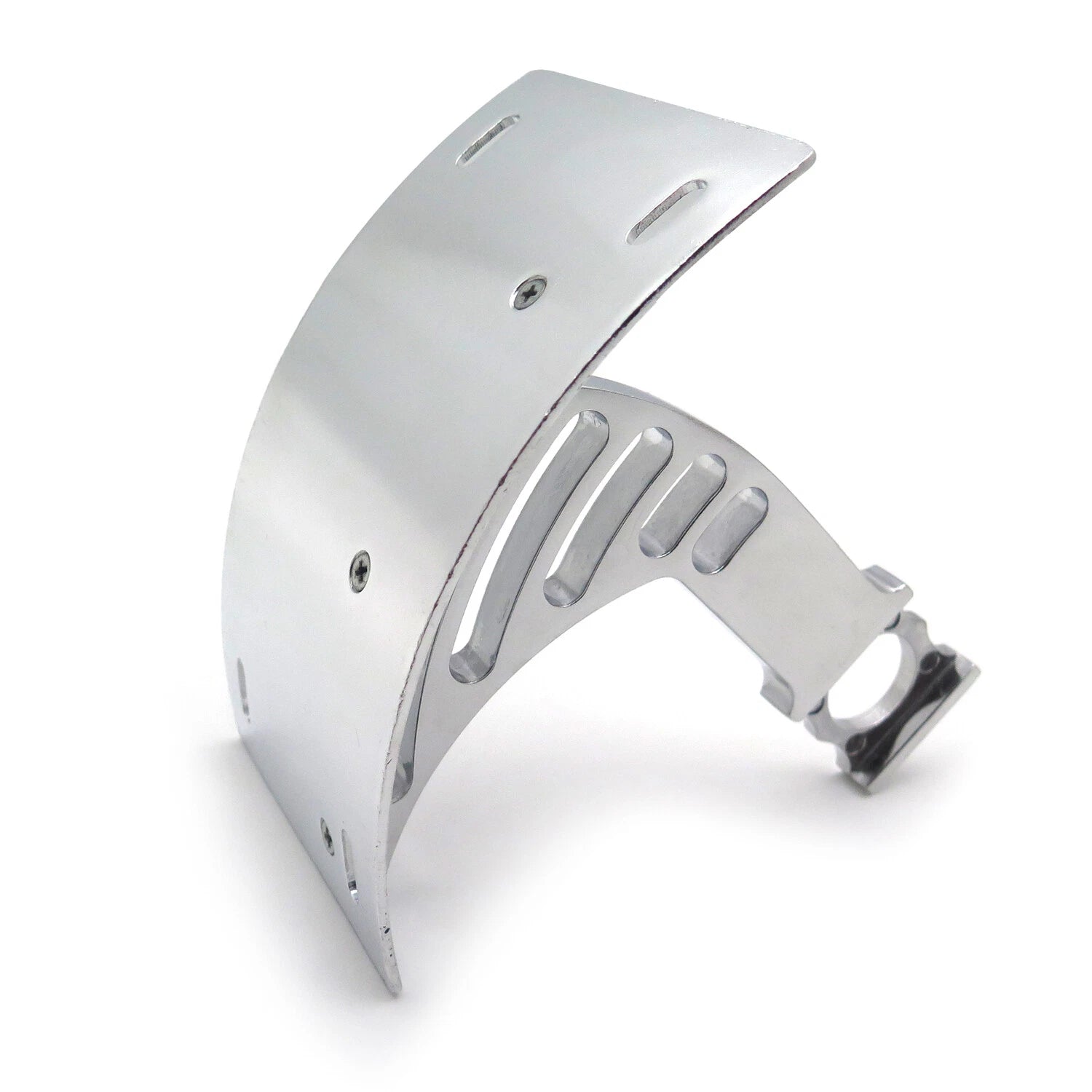 Silver Side Mounted Curved License Plate Bracket for Honda CBR 929R (2000–2001)