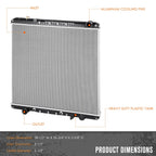 2-Row Aluminum Core Radiator for Freightliner Cascadia M2 112 (2012–2016)