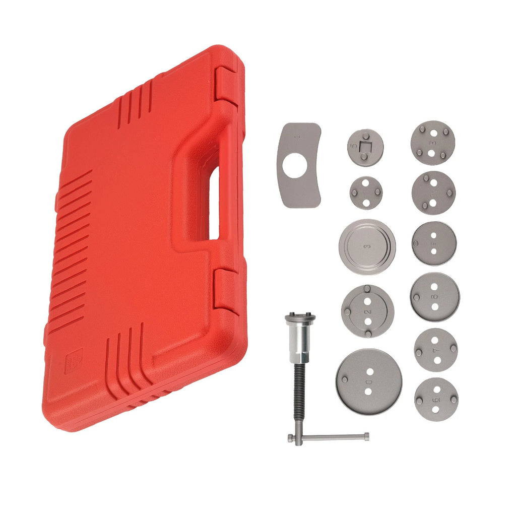 Brake Caliper Tool Set for Vehicle Disc Brake Pad Change (with Storage Case)