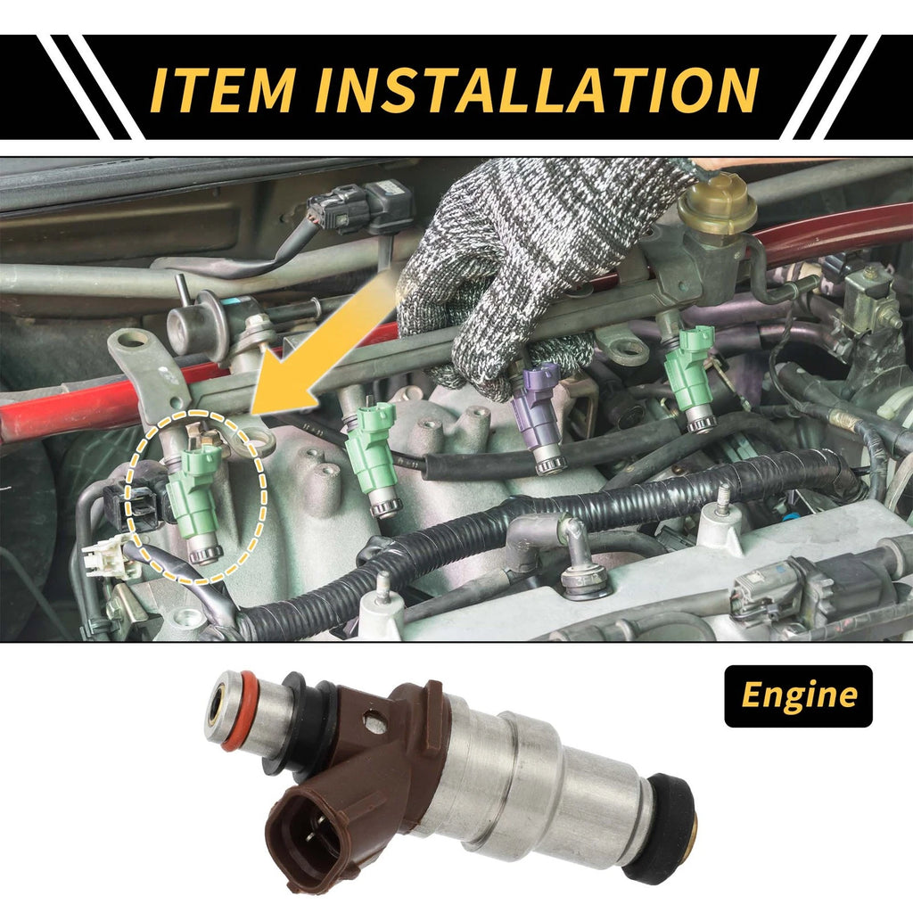 Fuel Injector for Toyota Tacoma (1995–2001) No. 23209-79095, 4 Holes, Brown