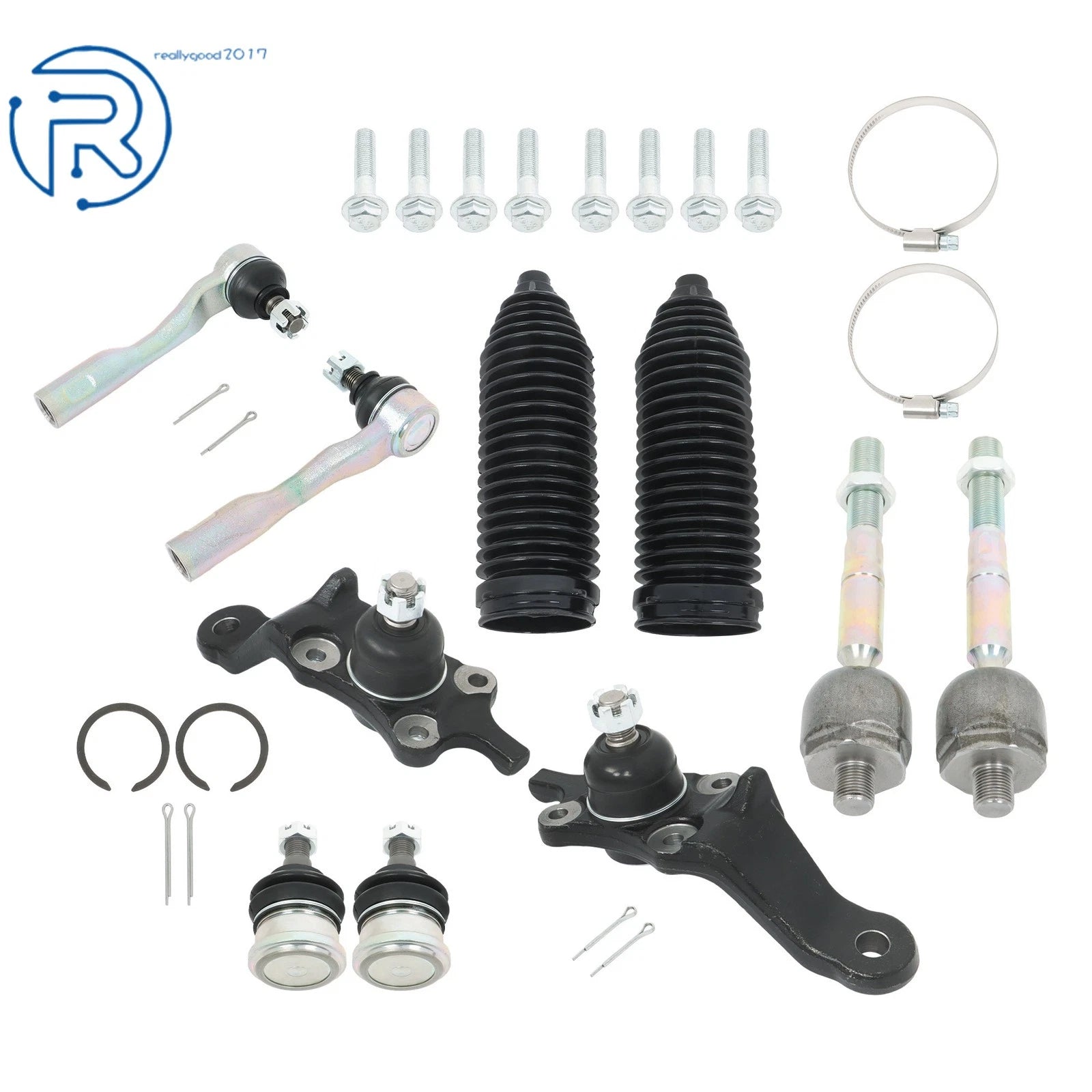 10PCS Front Lower Ball Joints & Tie Rods Kit for Toyota Sequoia (2003)