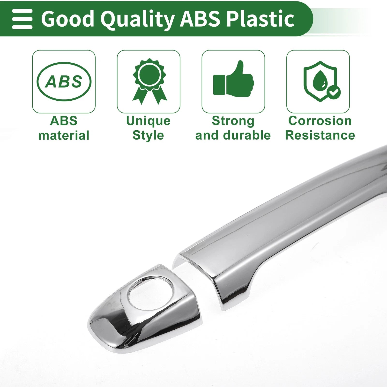 Door Handle Cover Trim for Subaru Outback (2012–2019) Silver Tone