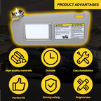 Driver Side Gray Sun Visor for Toyota RAV4 (2006–2012)