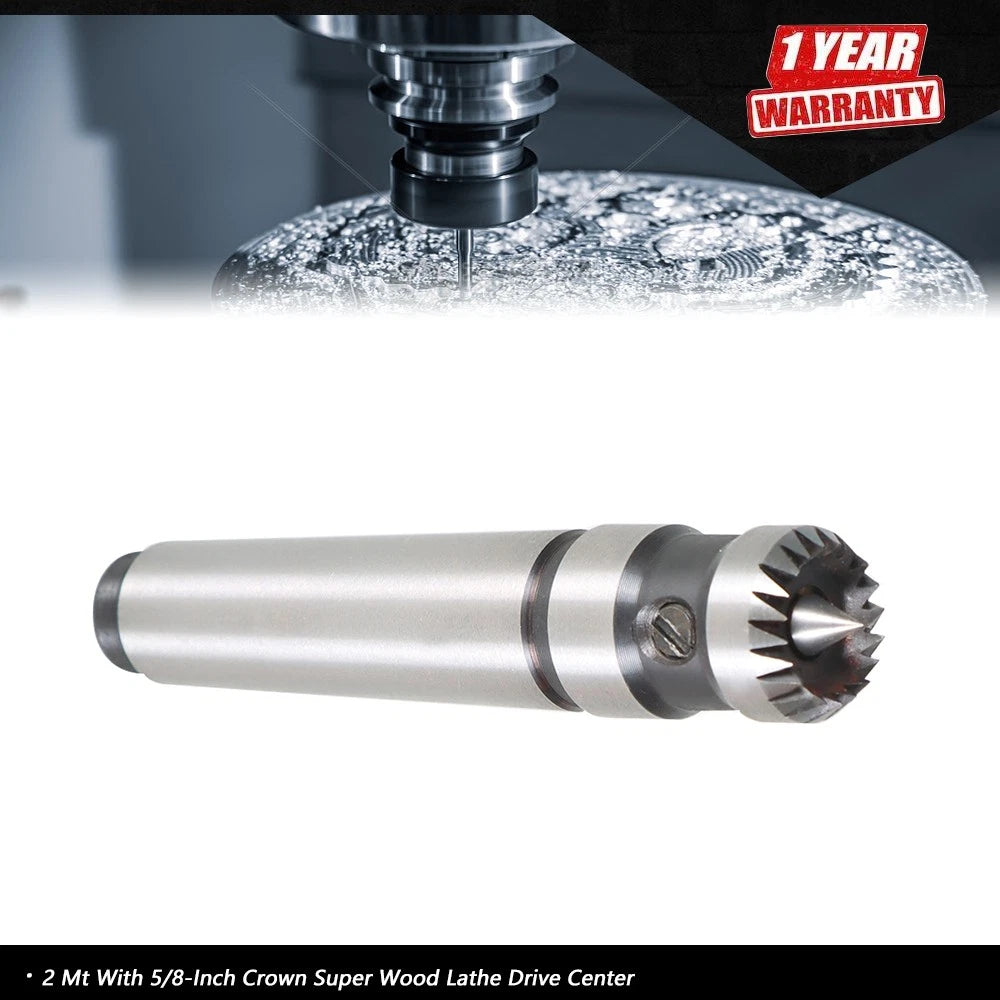 2 Mt Drive Center for Wood Lathe (5/8-Inch Crown)