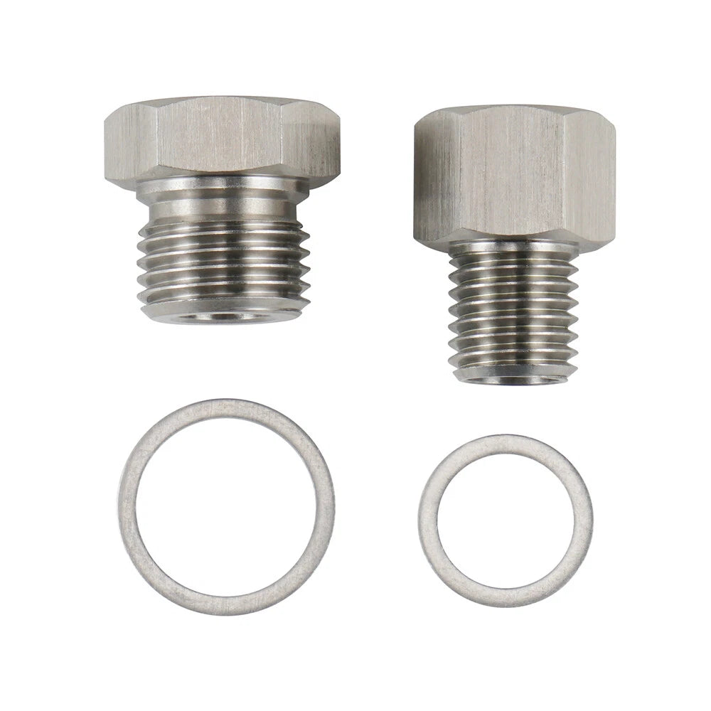 Oil Pressure & Coolant Temp Gauge Fitting Adapters for LS1 LS2 LS3 LS7 LSX (1/8)