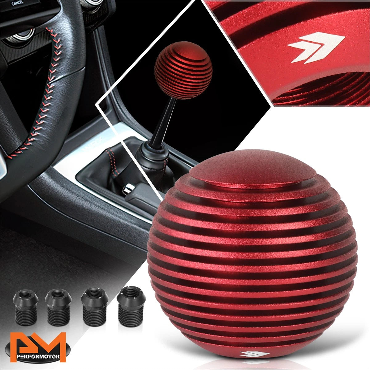 NRG SK-703RD Aluminum 50mm Shift Knob for Universal Fit