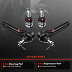 Set of 4 Outer Tie Rod End Ball Joints for Subaru Outback, Forester (2000–2014)