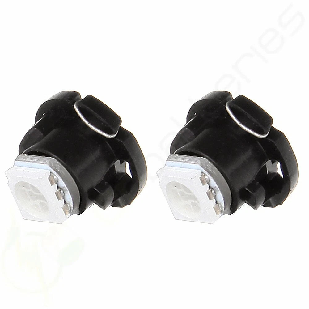 Set of 4 T4.7 Neo Wedge LED Blue 12mm 12V 5050 1SMD Light Bulbs
