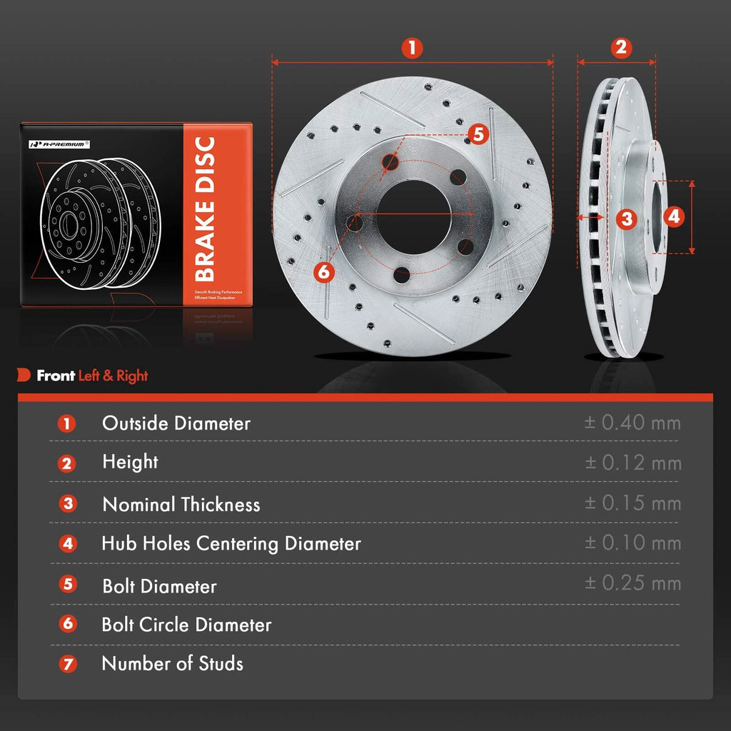 Drilled Brake Rotors for Ford Mustang (1994-2004)