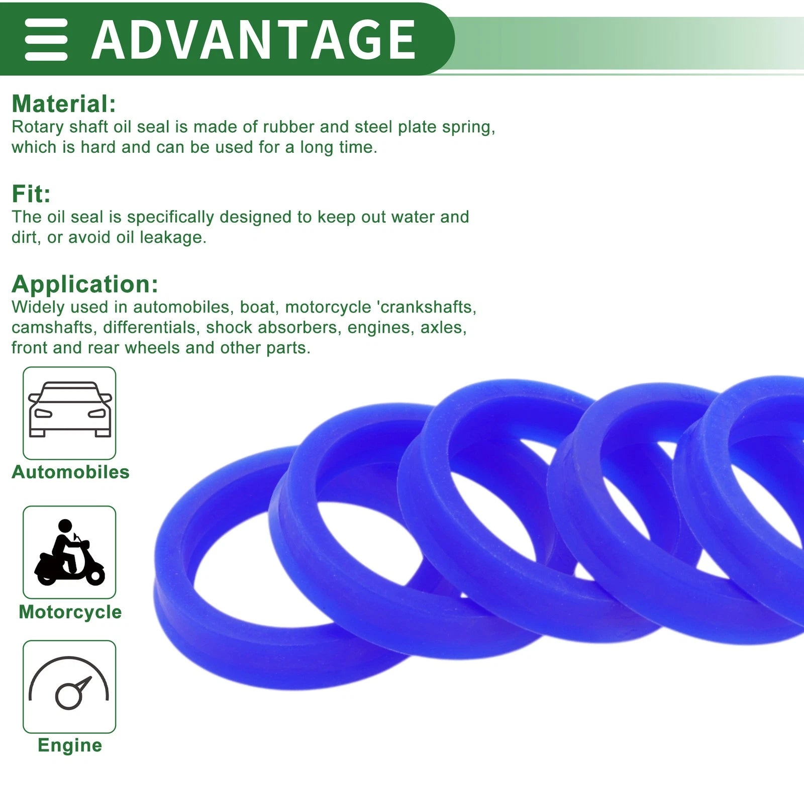 Set of 5 Oil Seal Rotary Shaft Seal 32x40x8mm for Various Models