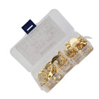 150Pcs Gold Brass Ring Cable Lugs for Wire Terminals