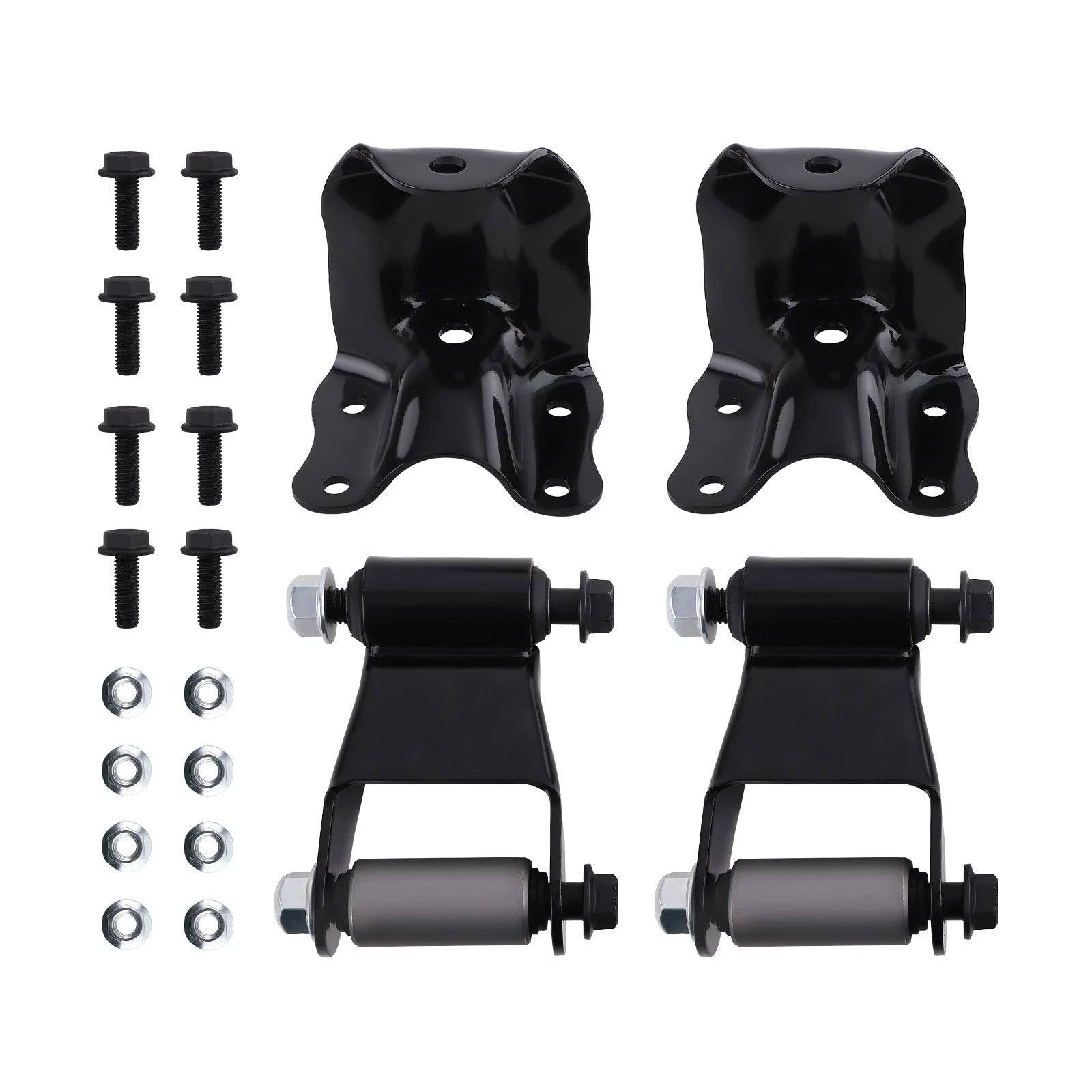 Rear Leaf Spring Shackle Bracket Kit for Ford F-150 F-250 F-350 (1980–2004)