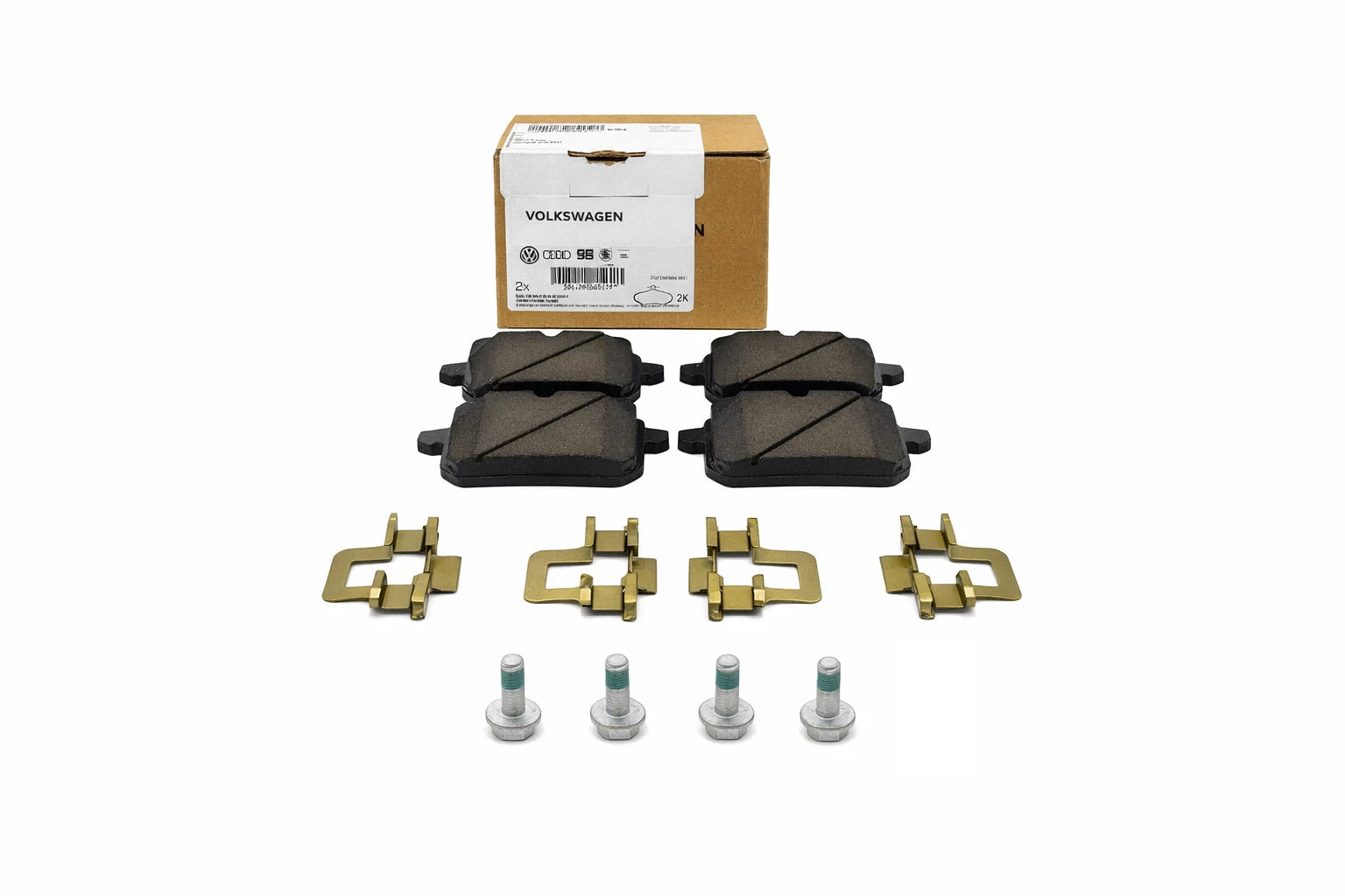 Set of 4 Genuine OEM Rear Disc Brake Pads for VW CC, Passat, Tiguan Limited (2012–2019)