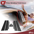 Door Pillar Window Trim for Nissan Sentra (2020–2023) Black Carbon Fiber