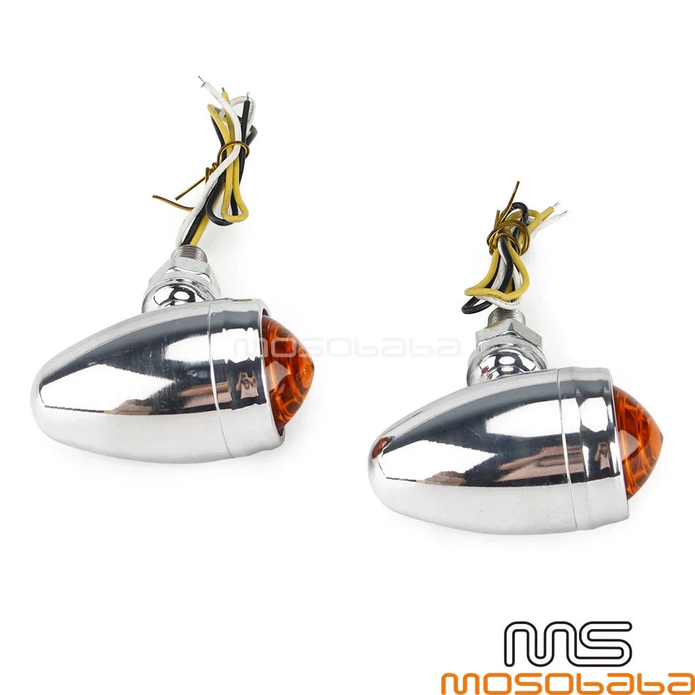 LED Bullet Turn Signal Lights for Harley Cafe Racer