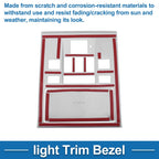Front Row Light Trim Bezel for Toyota Alphard Vellfire (2023–2025) Silver Tone