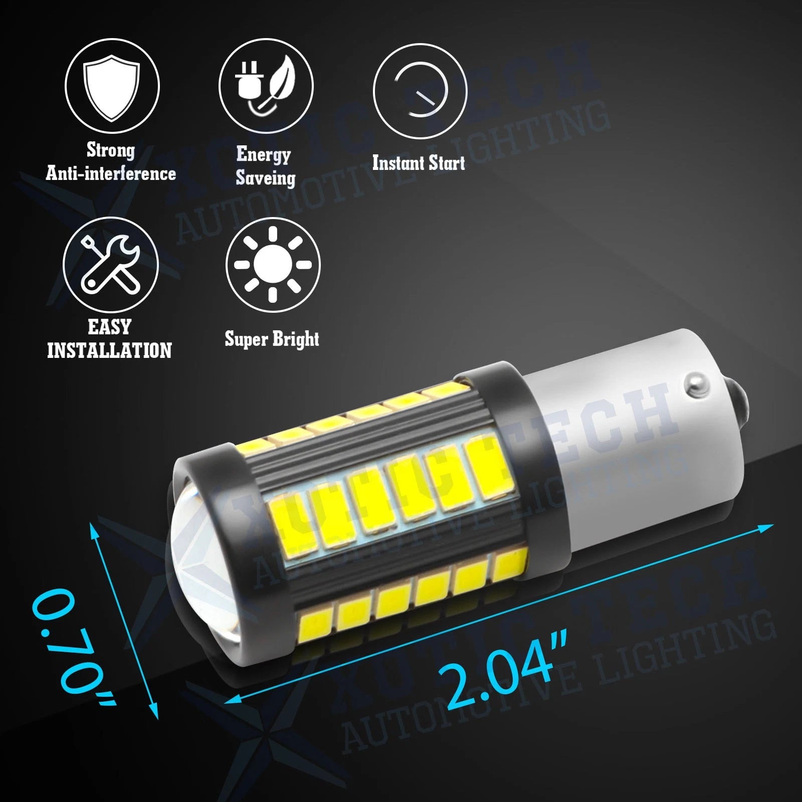 2-Piece Super Bright LED Reverse Back-Up Light Bulbs for 1156/7506 (2016-2023)