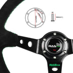 14in Steering Wheel with Quick Release Hub Adapter for BMW E30 M3 318i 325e 528e