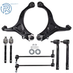 Set of 8 Control Arms Sway Bar Tie Rods for Hyundai Santa Fe, Kia Sorento