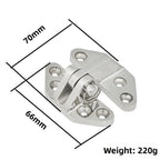 316 Stainless Steel Hinge Strap for Boat RV Cabinet Mounting (76x65mm)
