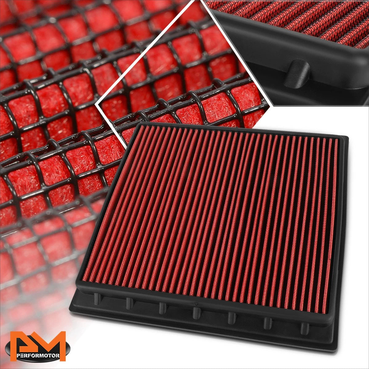 Reusable multilayer hi-flow air filter for Cadillac SRX (2010–2016) & Saab 9-4X (2011)