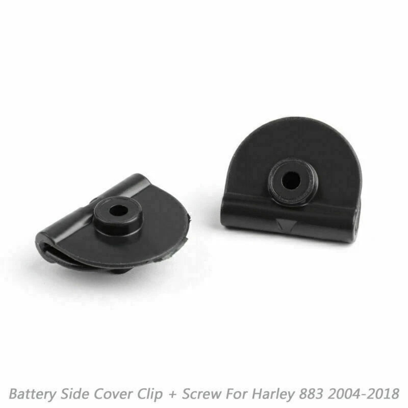 2X Battery Left Side Cover ABS Clips for Harley Sportster XL883 XL1200 (2004–2018)