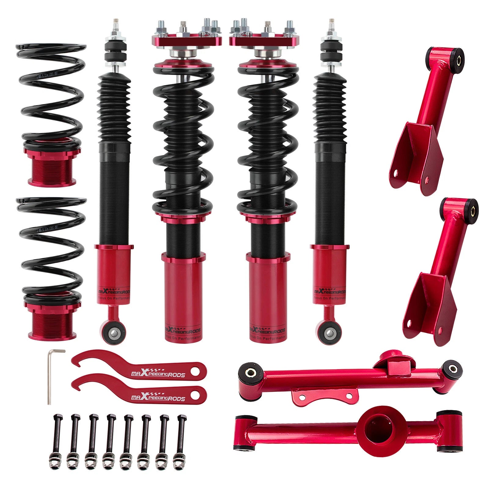 Coilovers 24 Way Damper + Control Arms Kit for Ford Mustang (1994–2004)